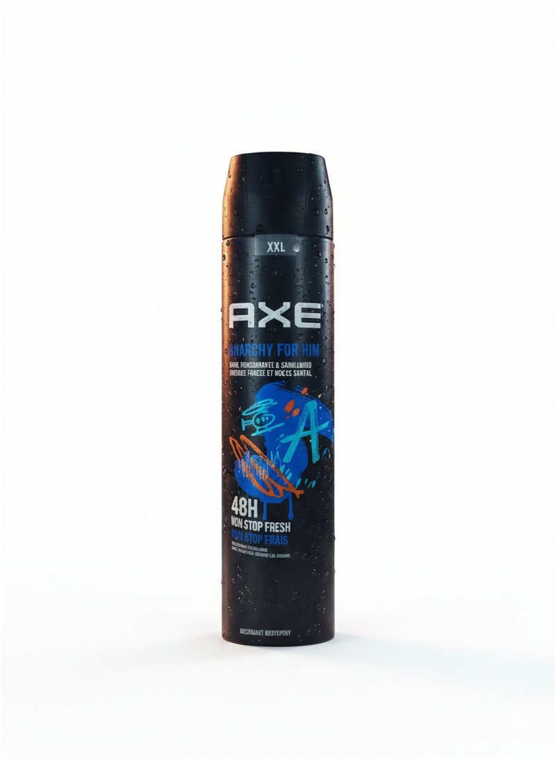اكس براند بخاخ مزيل عرق أكس أناركي للرجال (AXE Anarchy For Him) - 250 مل - عطر خشبي وفاكهي جذاب - Image 1